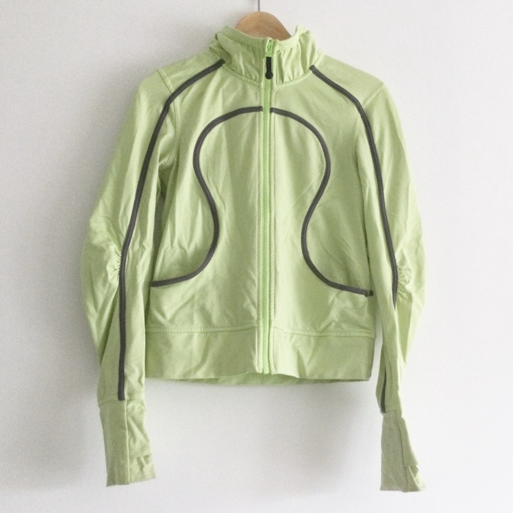 Women's Light Green Lululemon Running Jacket